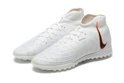 Nike Phantom GX DF Elite TF High-Tops Soccer Shoes - White/Black/Orange