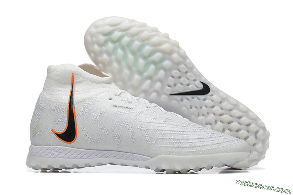 Nike Phantom GX DF Elite TF High-Tops Soccer Shoes - White/Black/Orange 0