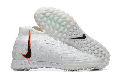 Nike Phantom GX DF Elite TF High-Tops Soccer Shoes - White/Black/Orange
