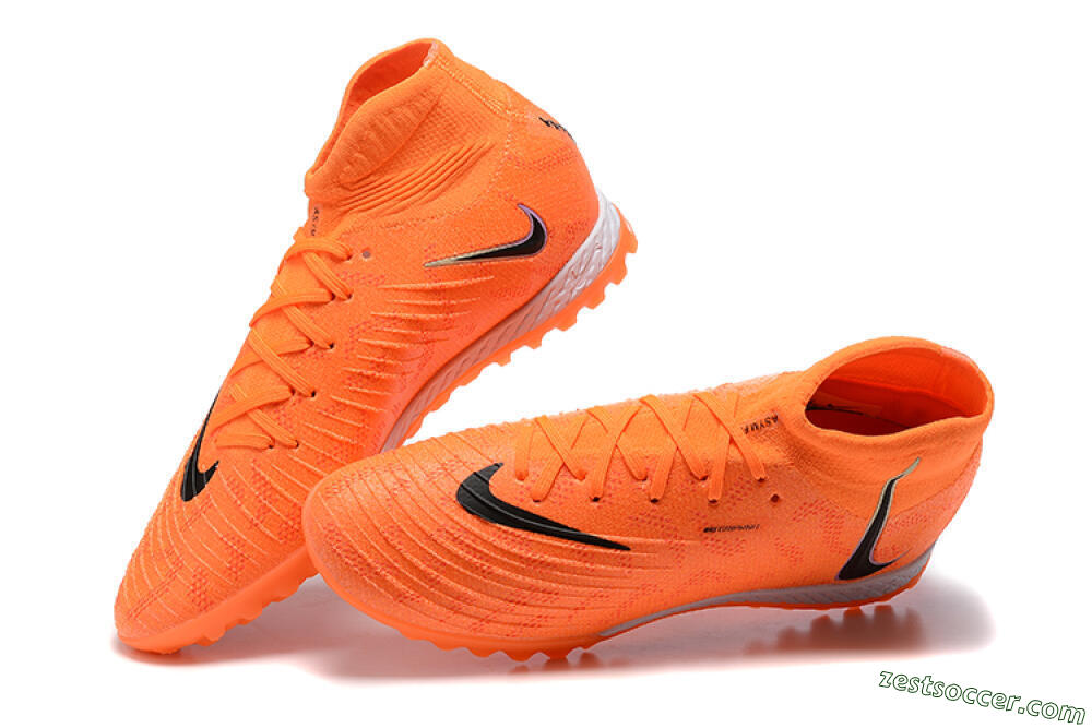 Nike Phantom GX DF Elite TF High-Tops Soccer Shoes - Orange/Silver/Black 5