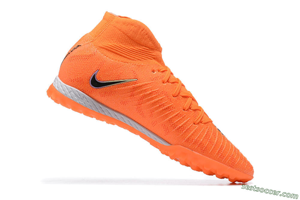 Nike Phantom GX DF Elite TF High-Tops Soccer Shoes - Orange/Silver/Black 6