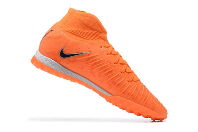 Nike Phantom GX DF Elite TF High-Tops Soccer Shoes - Orange/Silver/Black