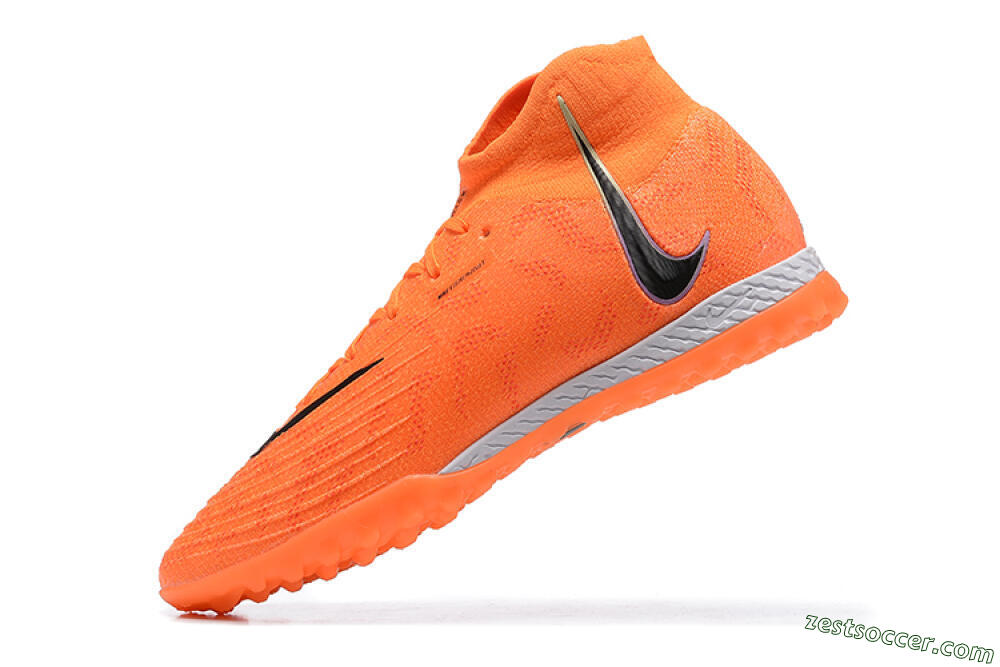 Nike Phantom GX DF Elite TF High-Tops Soccer Shoes - Orange/Silver/Black 7