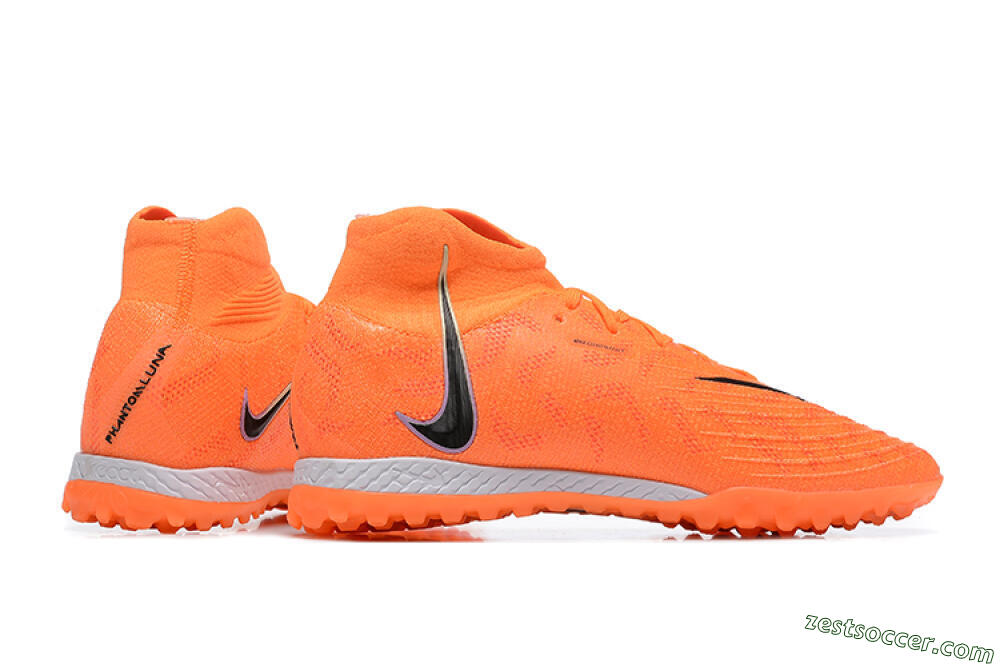 Nike Phantom GX DF Elite TF High-Tops Soccer Shoes - Orange/Silver/Black 8