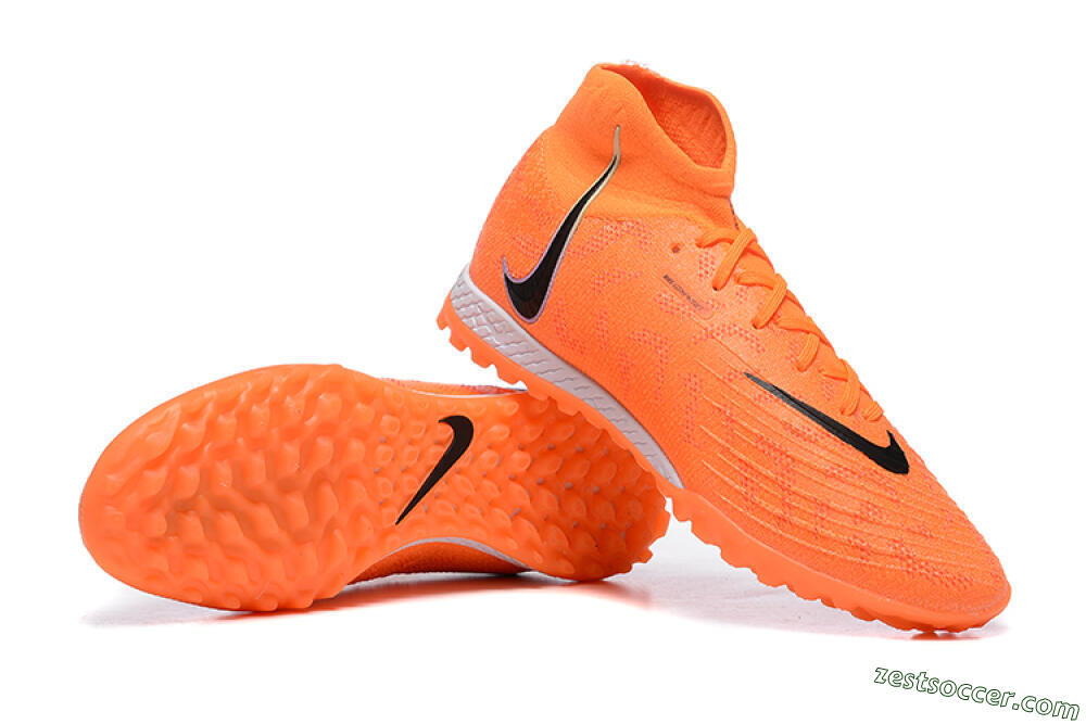 Nike Phantom GX DF Elite TF High-Tops Soccer Shoes - Orange/Silver/Black 4
