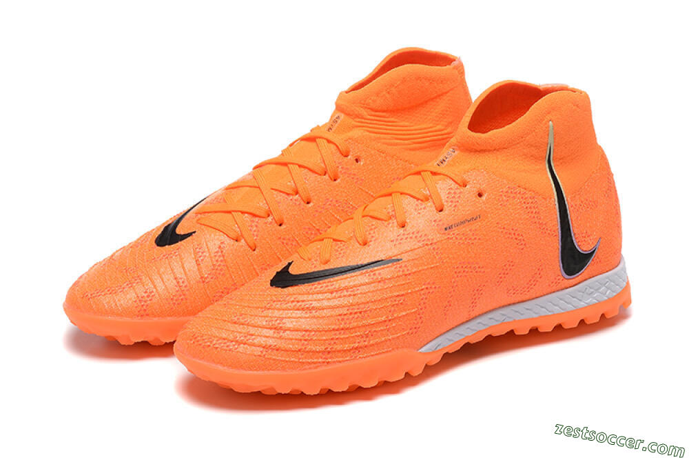 Nike Phantom GX DF Elite TF High-Tops Soccer Shoes - Orange/Silver/Black 9