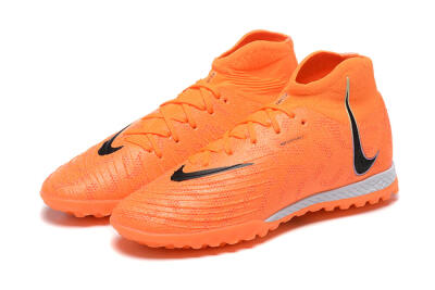 Nike Phantom GX DF Elite TF High-Tops Soccer Shoes - Orange/Silver/Black