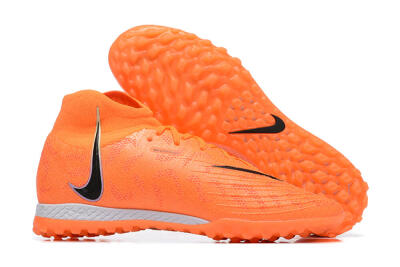 Nike Phantom GX DF Elite TF High-Tops Soccer Shoes - Orange/Silver/Black