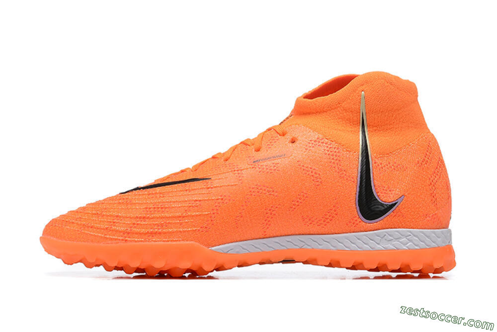 Nike Phantom GX DF Elite TF High-Tops Soccer Shoes - Orange/Silver/Black 2