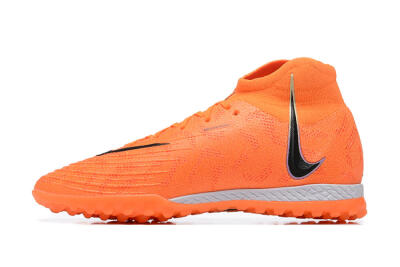 Nike Phantom GX DF Elite TF High-Tops Soccer Shoes - Orange/Silver/Black