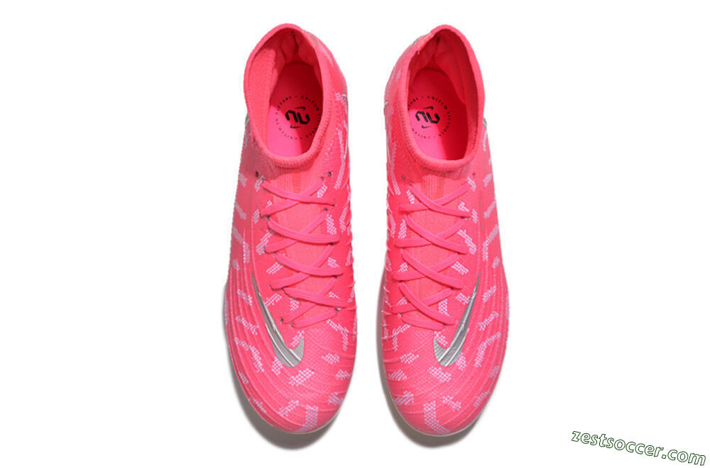 Nike Phantom Luna Elite FG High-Tops Soccer Cleats - Red/Silver/White 4