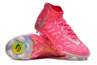 Nike Phantom Luna Elite FG High-Tops Soccer Cleats - Red/Silver/White