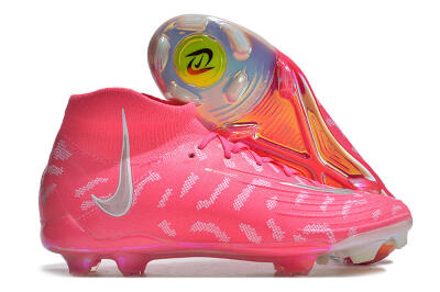 Nike Phantom Luna Elite FG High-Tops Soccer Cleats - Red/Silver/White