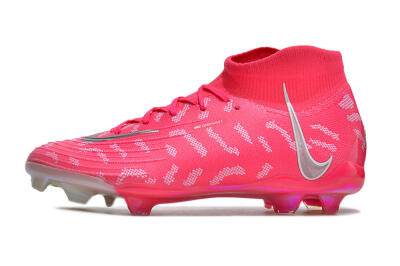 Nike Phantom Luna Elite FG High-Tops Soccer Cleats - Red/Silver/White