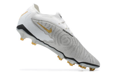 Nike Phantom GX Elite FG Low-Tops Soccer Cleats - Grey/White/Gold