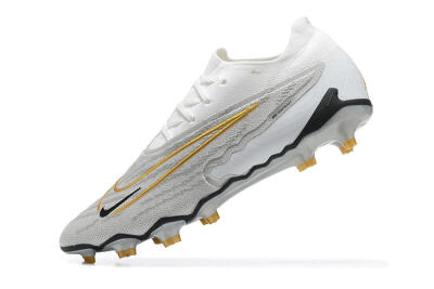 Nike Phantom GX Elite FG Low-Tops Soccer Cleats - Grey/White/Gold