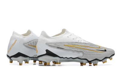 Nike Phantom GX Elite FG Low-Tops Soccer Cleats - Grey/White/Gold