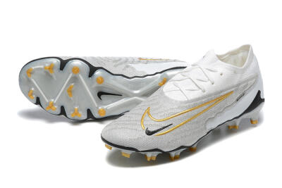Nike Phantom GX Elite FG Low-Tops Soccer Cleats - Grey/White/Gold
