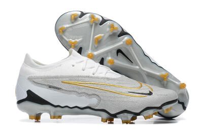 Nike Phantom GX Elite FG Low-Tops Soccer Cleats - Grey/White/Gold