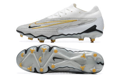 Nike Phantom GX Elite FG Low-Tops Soccer Cleats - Grey/White/Gold