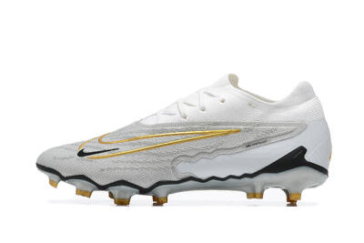 Nike Phantom GX Elite FG Low-Tops Soccer Cleats - Grey/White/Gold