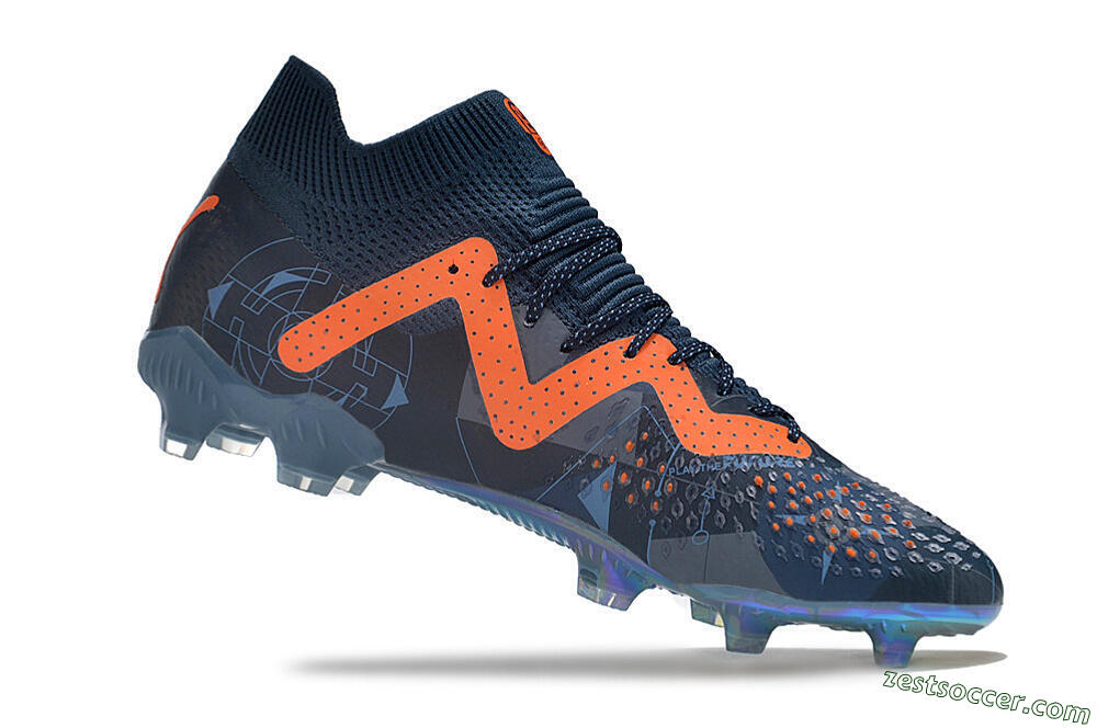 Puma Future Ultimate DNA FG Low-Tops Soccer Cleats - Blue/Orange 4