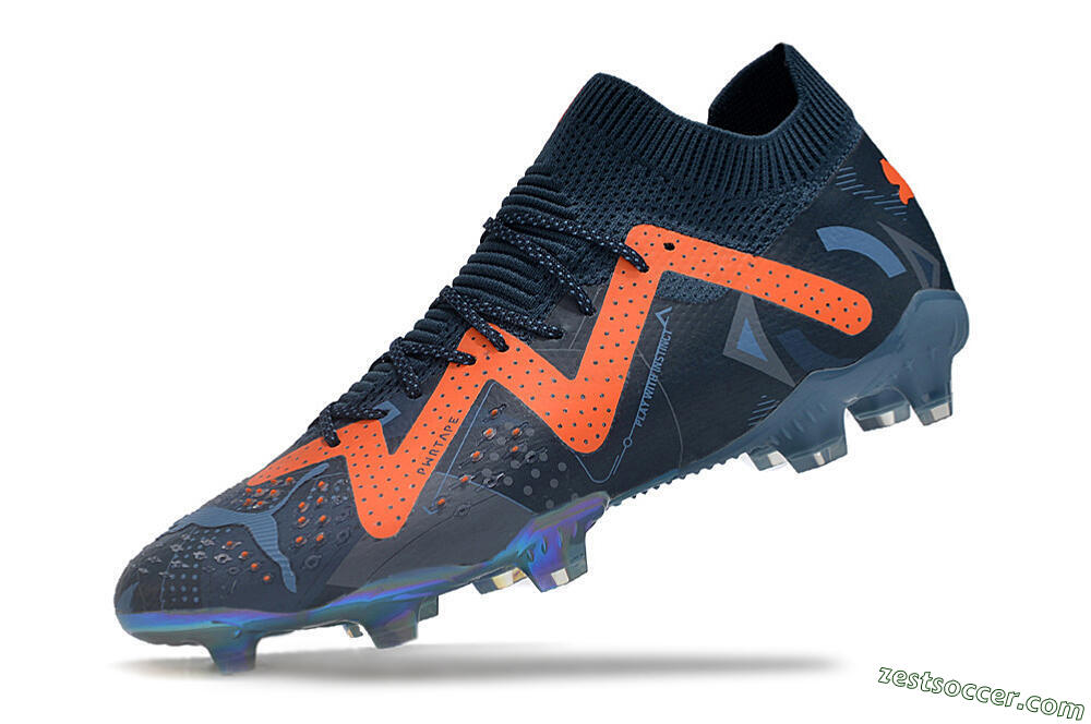 Puma Future Ultimate DNA FG Low-Tops Soccer Cleats - Blue/Orange 5