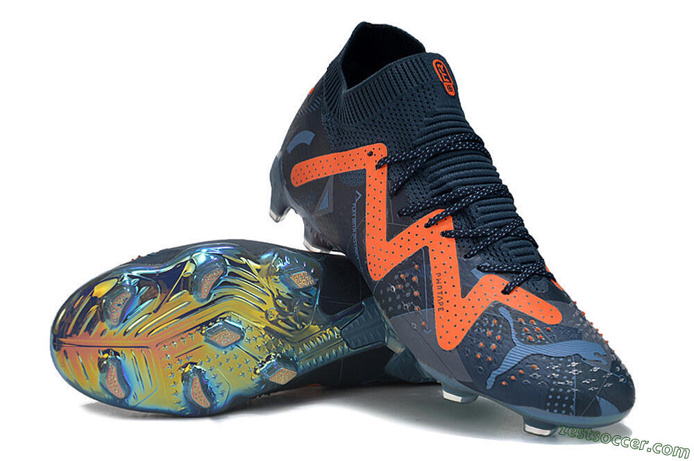 Puma Future Ultimate DNA FG Low-Tops Soccer Cleats - Blue/Orange 3