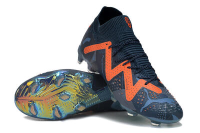 Puma Future Ultimate DNA FG Low-Tops Soccer Cleats - Blue/Orange