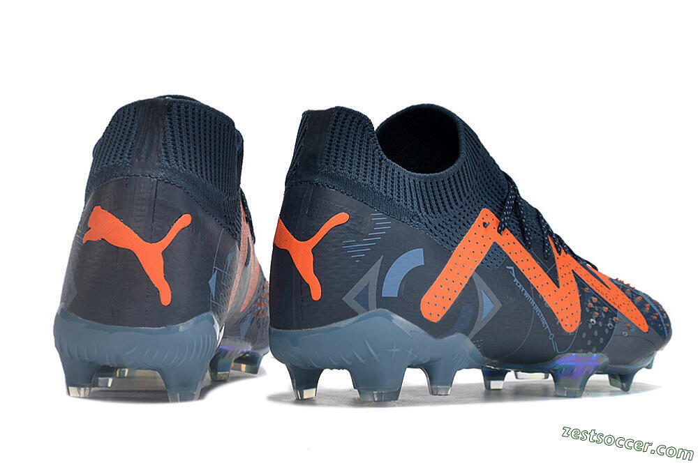 Puma Future Ultimate DNA FG Low-Tops Soccer Cleats - Blue/Orange 6