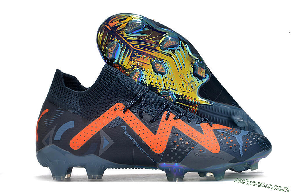 Puma Future Ultimate DNA FG Low-Tops Soccer Cleats - Blue/Orange 0