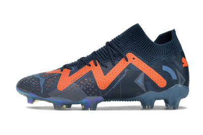 Puma Future Ultimate DNA FG Low-Tops Soccer Cleats - Blue/Orange