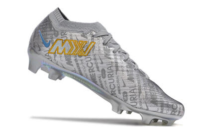 Nike Air Zoom Mercurial Vapor 15 Elite FG Low-Tops Soccer Cleats - Silver/Gold