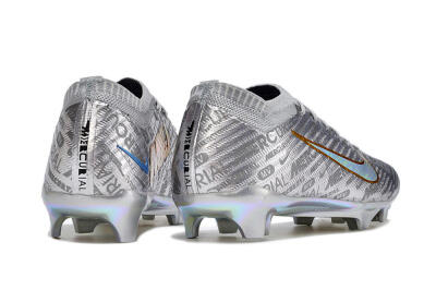 Nike Air Zoom Mercurial Vapor 15 Elite FG Low-Tops Soccer Cleats - Silver/Gold