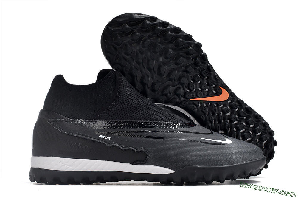 Nike Phantom GX Elite DF Link TF High-Tops Soccer Shoes - Black/Grey/White 0