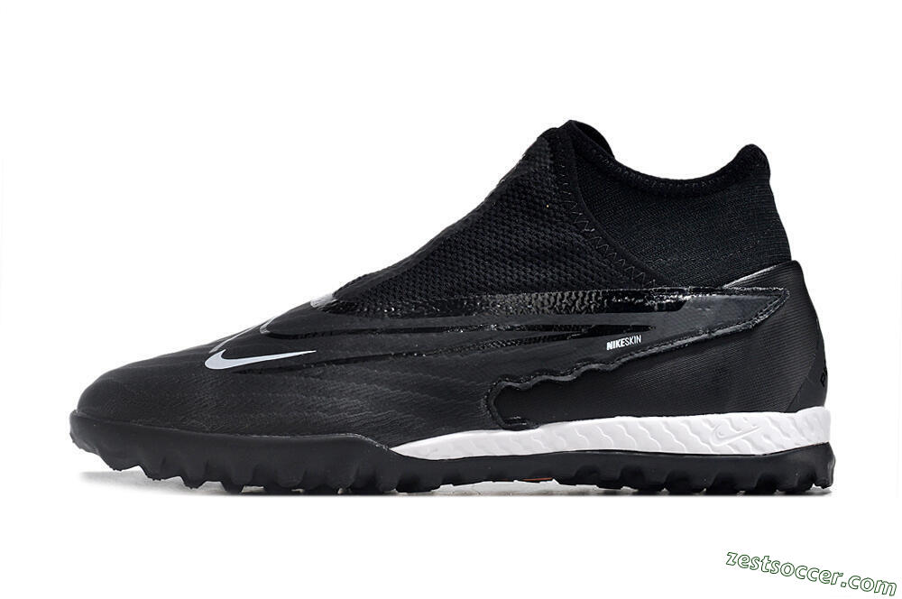 Nike Phantom GX Elite DF Link TF High-Tops Soccer Shoes - Black/Grey/White 2