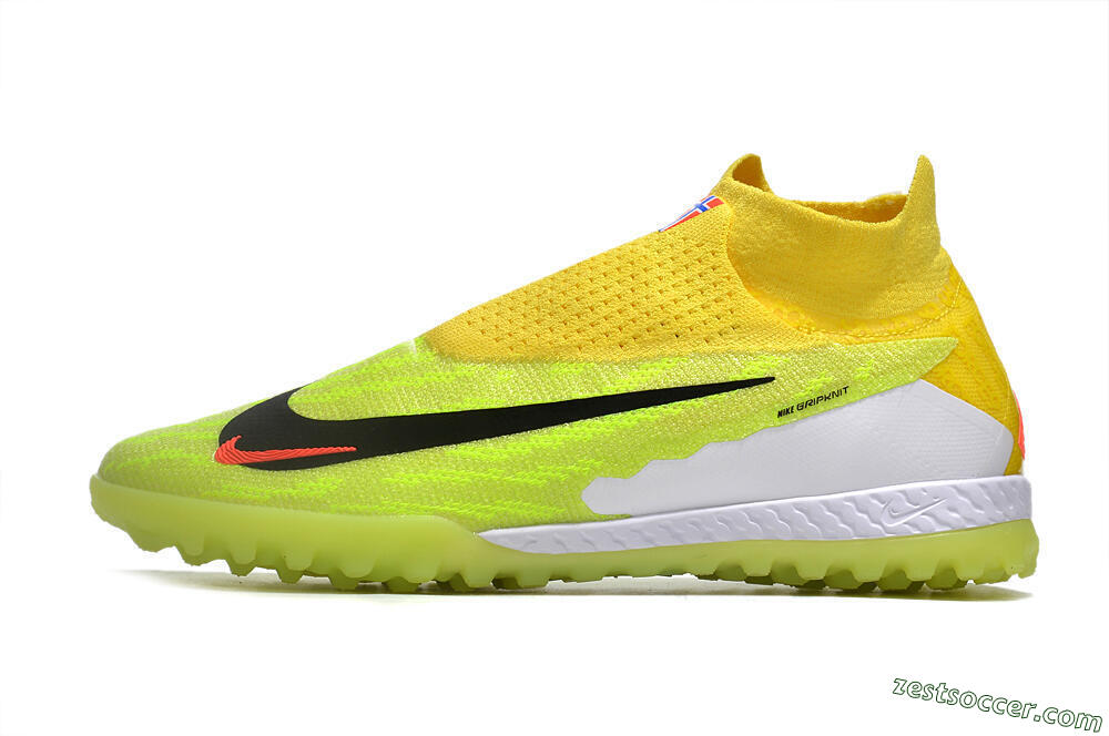Nike Phantom GX Elite DF Link TF High-Tops Soccer Shoes - Yellow/Black/Red 2