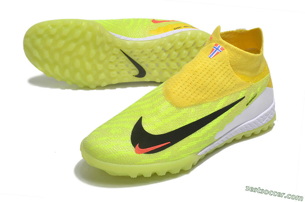 Nike Phantom GX Elite DF Link TF High-Tops Soccer Shoes - Yellow/Black/Red 3