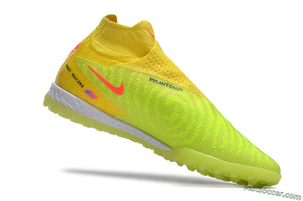 Nike Phantom GX Elite DF Link TF High-Tops Soccer Shoes - Yellow/Black/Red 4