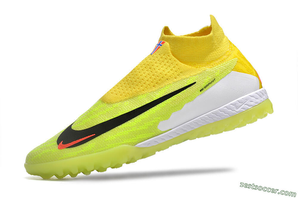 Nike Phantom GX Elite DF Link TF High-Tops Soccer Shoes - Yellow/Black/Red 5