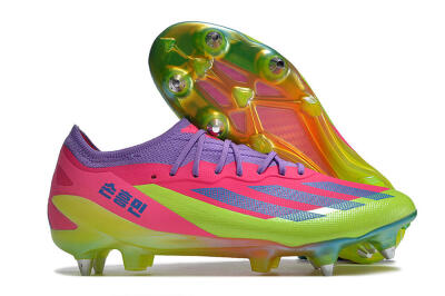 Adidas X Crazyfast.1 SG Low-Tops Soccer Cleats - Purple/Pink/Blue/Yellow
