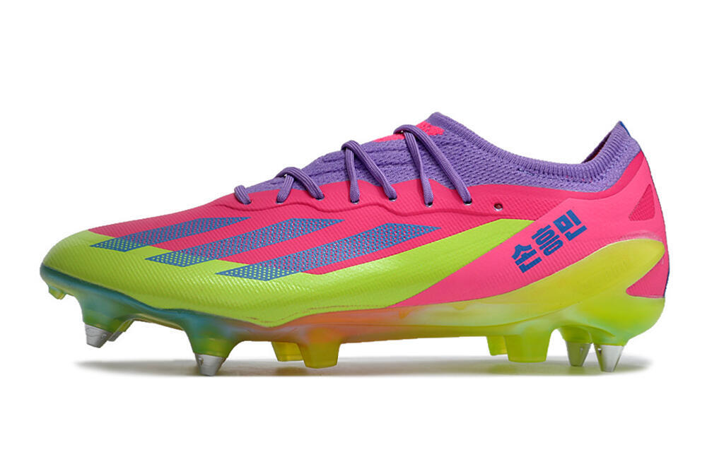 Adidas X Crazyfast.1 SG Low-Tops Soccer Cleats - Purple/Pink/Blue/Yellow 2
