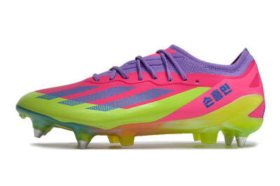 Adidas X Crazyfast.1 SG Low-Tops Soccer Cleats - Purple/Pink/Blue/Yellow