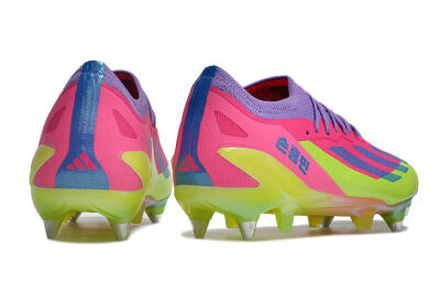 Adidas X Crazyfast.1 SG Low-Tops Soccer Cleats - Purple/Pink/Blue/Yellow