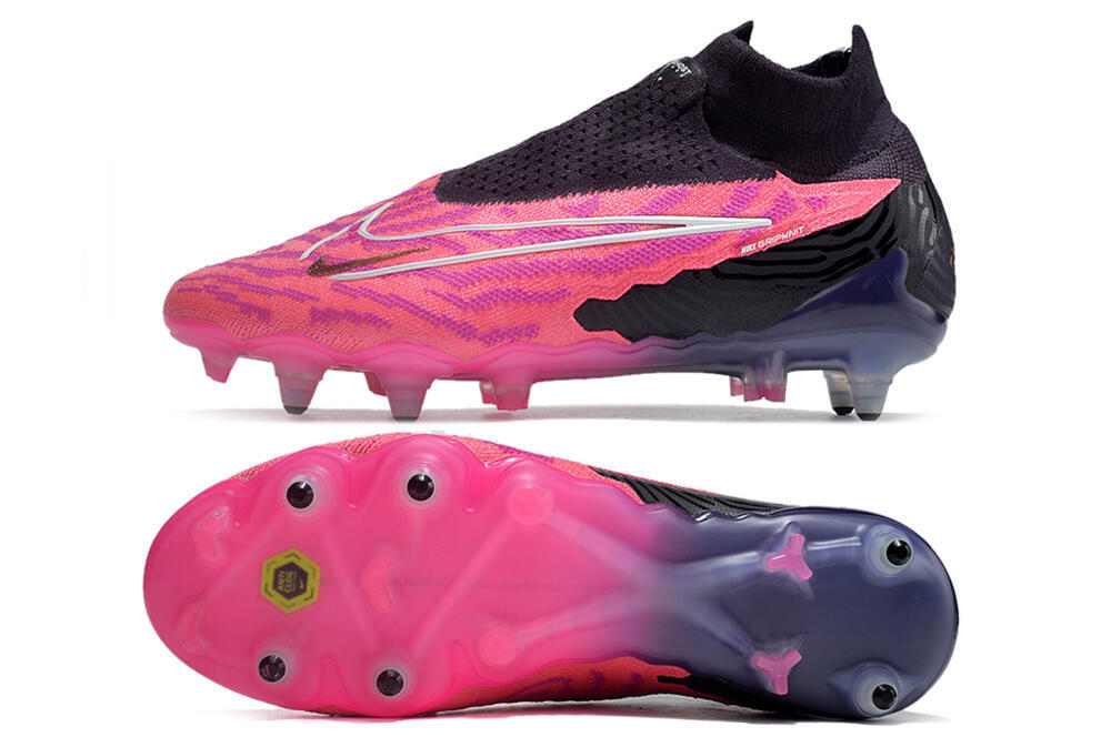 Nike Phantom GX Elite Link Pro SG High-Tops Soccer Cleats - Pink/White/Black 1