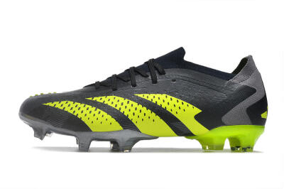 Adidas Predator Accuracy Paul Pogba.1 FG Low-Tops Soccer Cleats - Grey/Black/Yellow