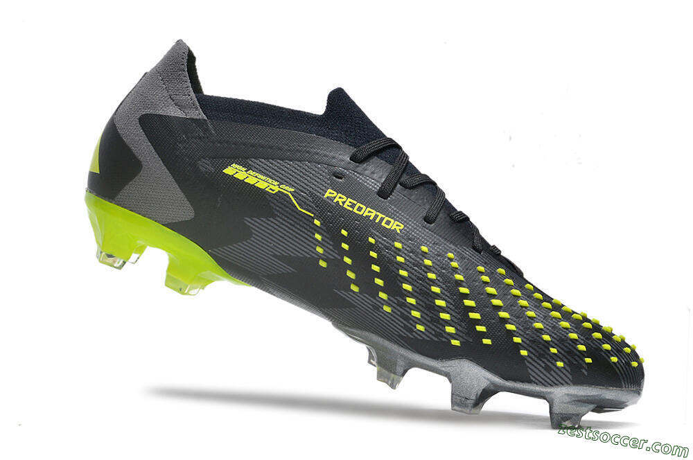 Adidas Predator Accuracy Paul Pogba.1 FG Low-Tops Soccer Cleats - Grey/Black/Yellow 4