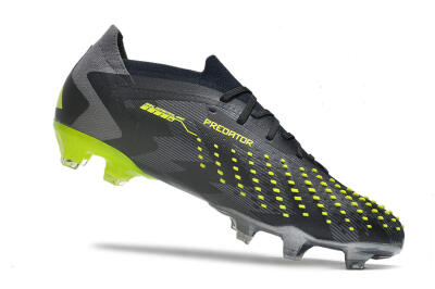 Adidas Predator Accuracy Paul Pogba.1 FG Low-Tops Soccer Cleats - Grey/Black/Yellow
