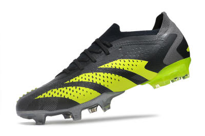 Adidas Predator Accuracy Paul Pogba.1 FG Low-Tops Soccer Cleats - Grey/Black/Yellow