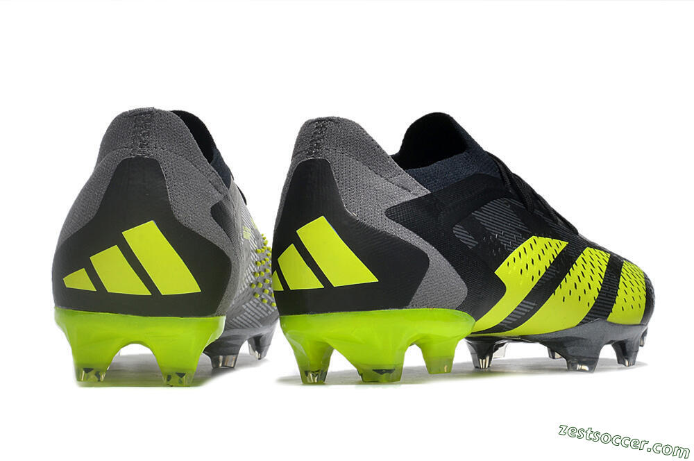 Adidas Predator Accuracy Paul Pogba.1 FG Low-Tops Soccer Cleats - Grey/Black/Yellow 6